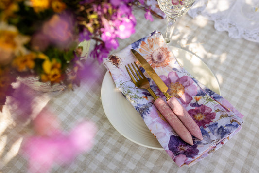 Blooms of Love Linen Napkins