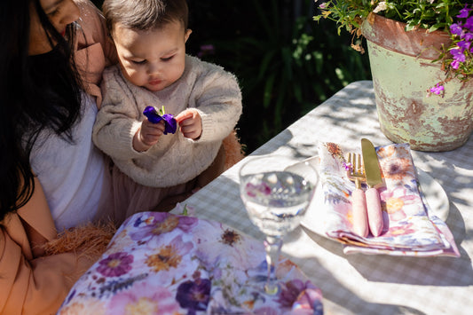 Blooms of Love Linen Napkins