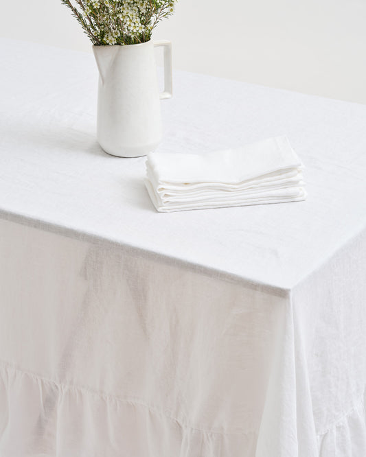 Inspired Table 100% French Linen Napkin (Set of 6) – White